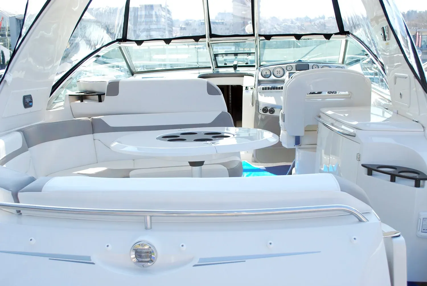 Freshly detailed boat cabin interior